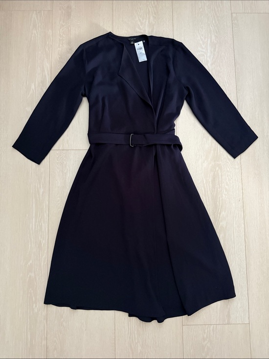 J. Crew Dresses & Skirts - J. Crew Navy Belted Wrap-Style Midi Dress